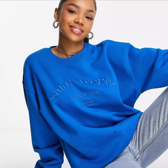 stradivarius | Sweaters | Stradivarius St Tropez Cote Dazur Pullover  Sweatshirt | Poshmark